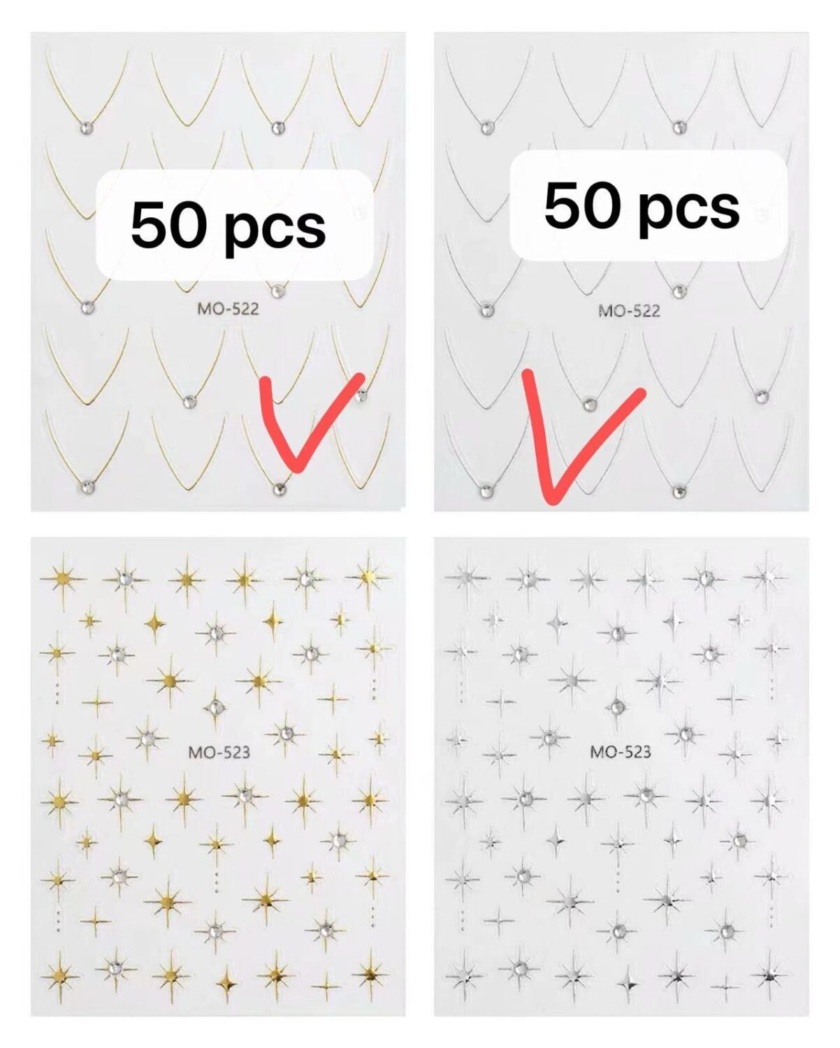 Наклейка для дизайна Френч «Серебряная Нить » МО-522